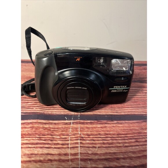 Pentax Zoom 105 Super 35mm Film Camera Point & Shoot Camera - WORKING